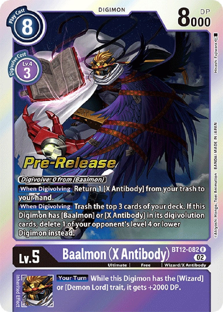 Image for Baalmon (X Antibody) (BT12-082 R) (Across Time Pre-Release Cards) - Digimon Card Game