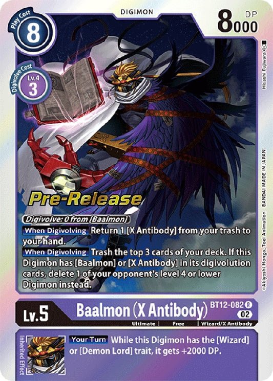 Image for Baalmon (X Antibody) (BT12-082 R) (Across Time Pre-Release Cards) - Digimon Card Game