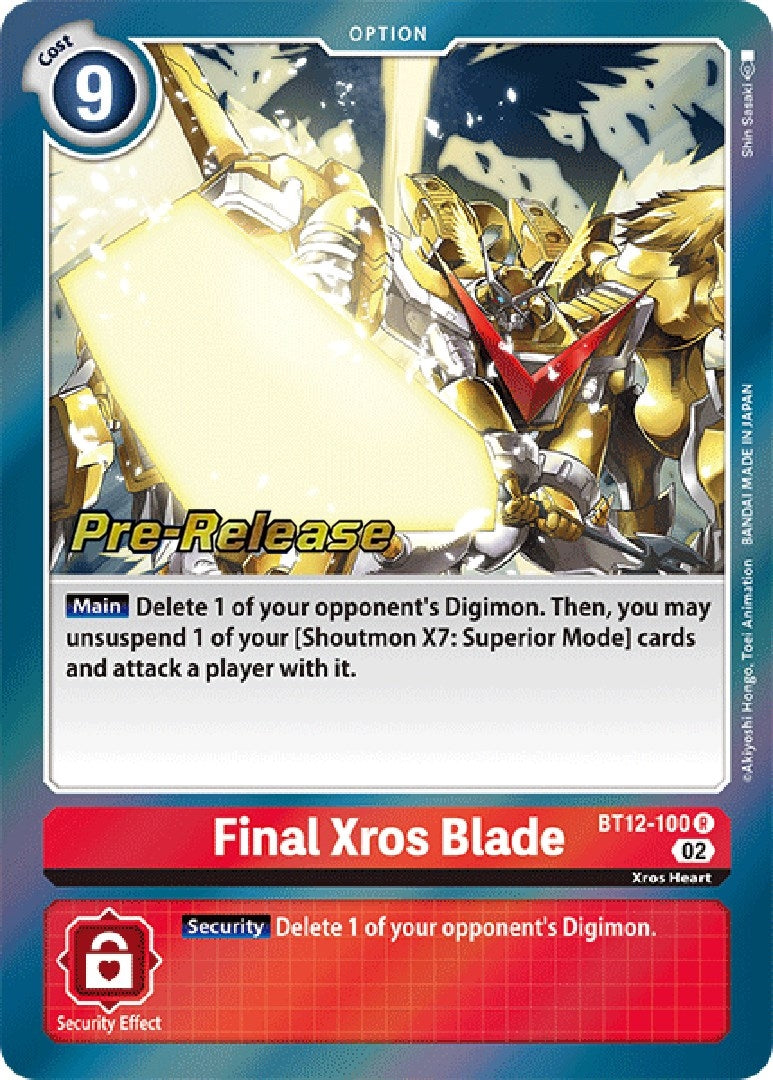 Image for Final Xros Blade (BT12-100 R) (Across Time Pre-Release Cards) - Digimon Card Game