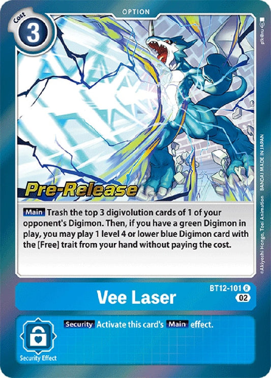 Image for Vee Laser (BT12-101 R) (Across Time Pre-Release Cards) - Digimon Card Game