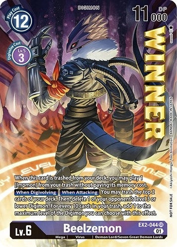 Image for Beelzemon (April 2023 Beelzemon Special) (EX2-044 SR) (Starter Deck 14: Beelzemon Advanced Deck Set Pre-Release Cards) - Digimon Card Game