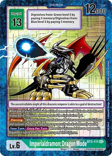 Image for Imperialdramon Dragon Mode (Secret Rare) (BT3-111 SEC) (Revision Pack Cards) - Digimon Card Game
