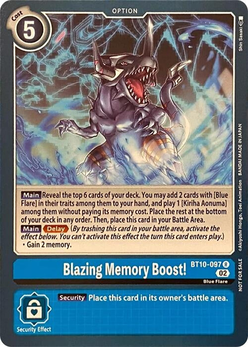 Image for Blazing Memory Boost! (BT10-097 R) (Revision Pack Cards) - Digimon Card Game