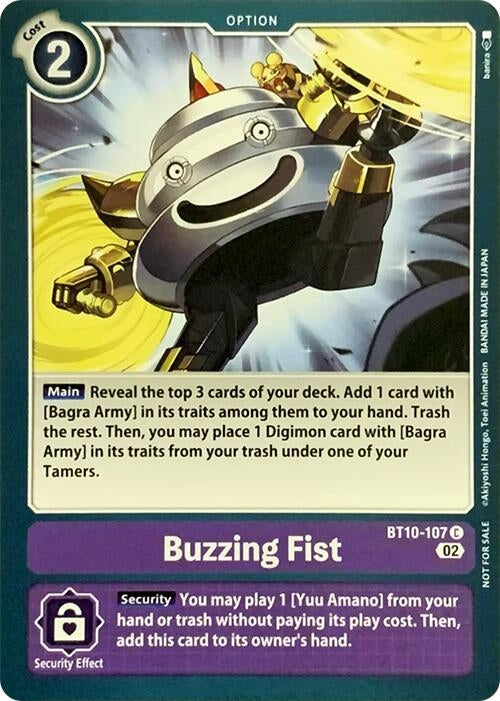 Image for Buzzing Fist (BT10-107 C) (Revision Pack Cards) - Digimon Card Game