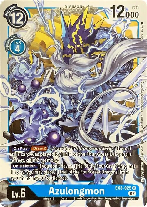 Image for Azulongmon (EX3-025 R) (Revision Pack Cards) - Digimon Card Game