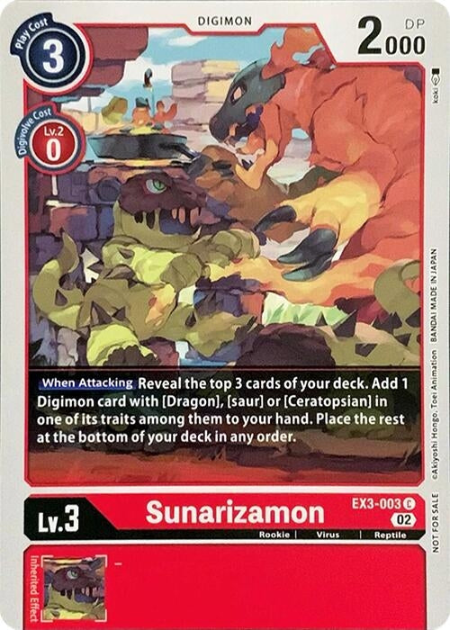 Image for Sunarizamon (EX3-003 C) (Revision Pack Cards) - Digimon Card Game