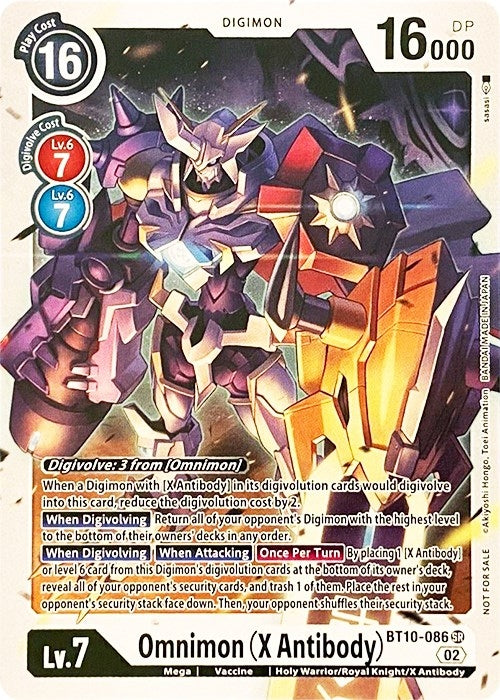 Image for Omnimon (X Antibody) (BT10-086 SR) (Revision Pack Cards) - Digimon Card Game