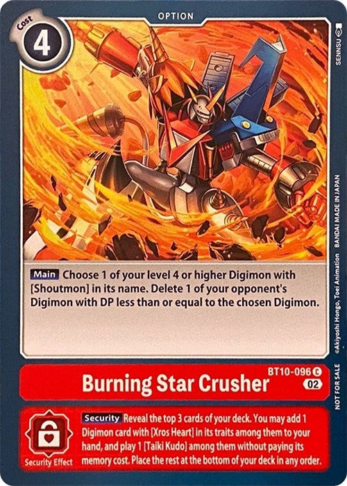 Image for Burning Star Crusher (BT10-096 C) (Revision Pack Cards) - Digimon Card Game
