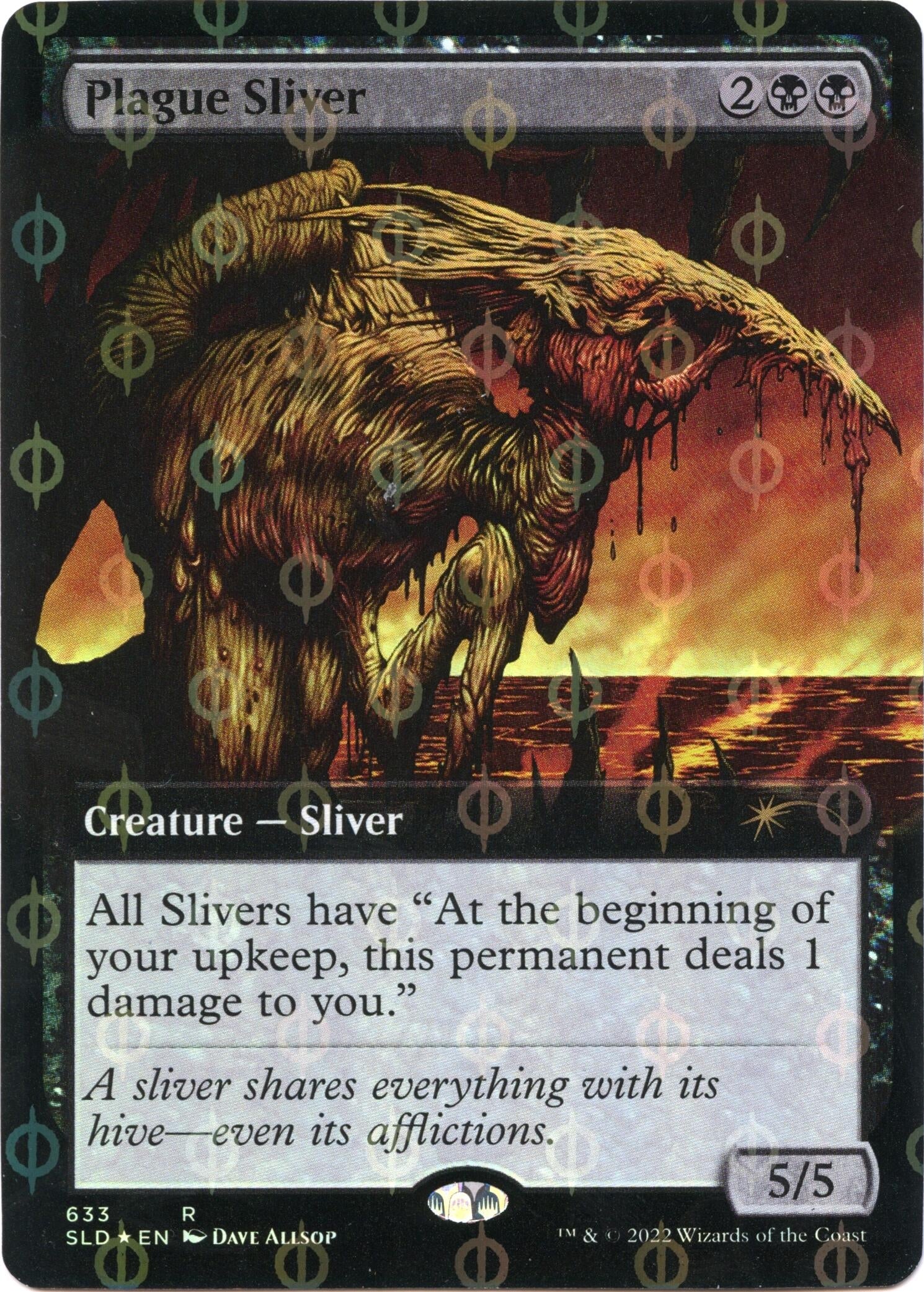 Image for Plague Sliver (Extended Art) (Step-and-Compleat Foil) (633) (Secret Lair Drop Series) - Magic: The Gathering