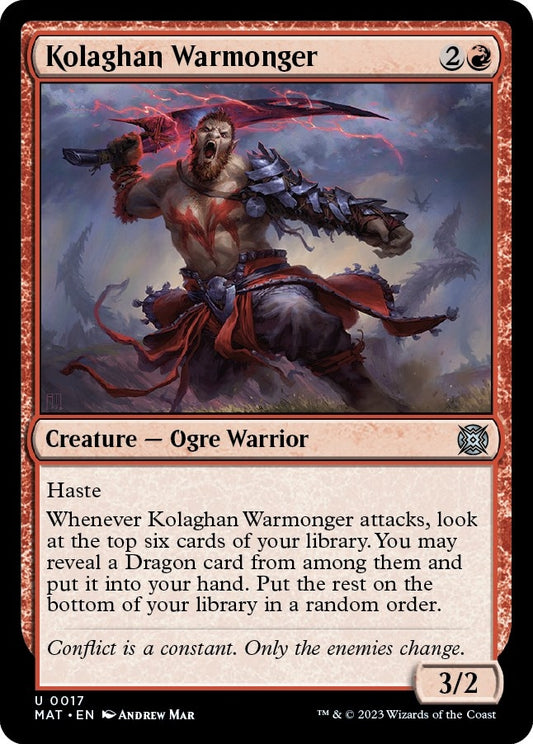 Image for Kolaghan Warmonger (17) (March of the Machine: The Aftermath) - Magic: The Gathering