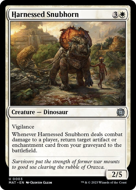 Image for Harnessed Snubhorn (3) (March of the Machine: The Aftermath) - Magic: The Gathering