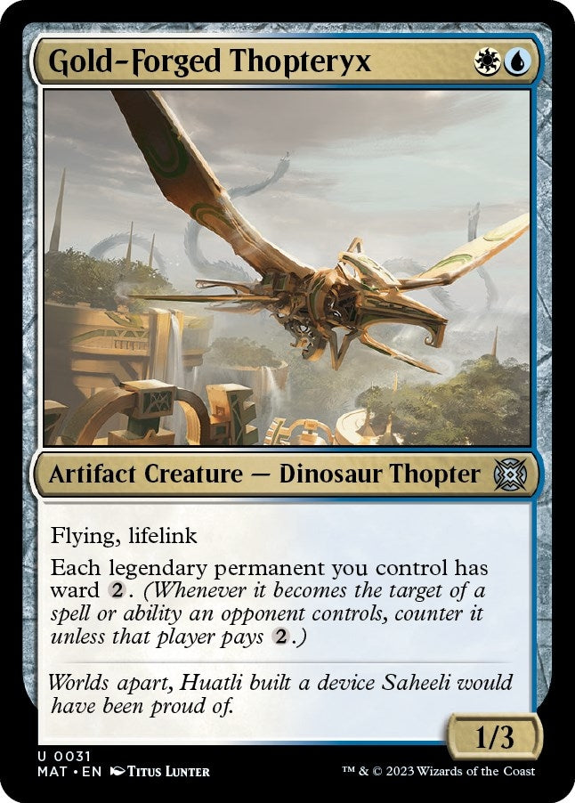 Image for Gold-Forged Thopteryx (31) (March of the Machine: The Aftermath) - Magic: The Gathering