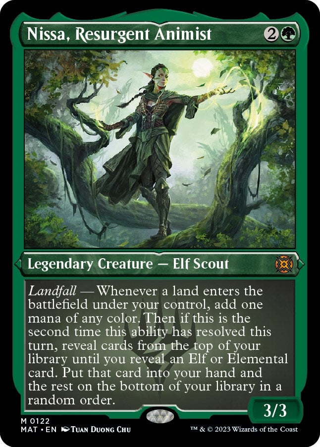 Image for Nissa, Resurgent Animist (Foil Etched) (122) (March of the Machine: The Aftermath) - Magic: The Gathering