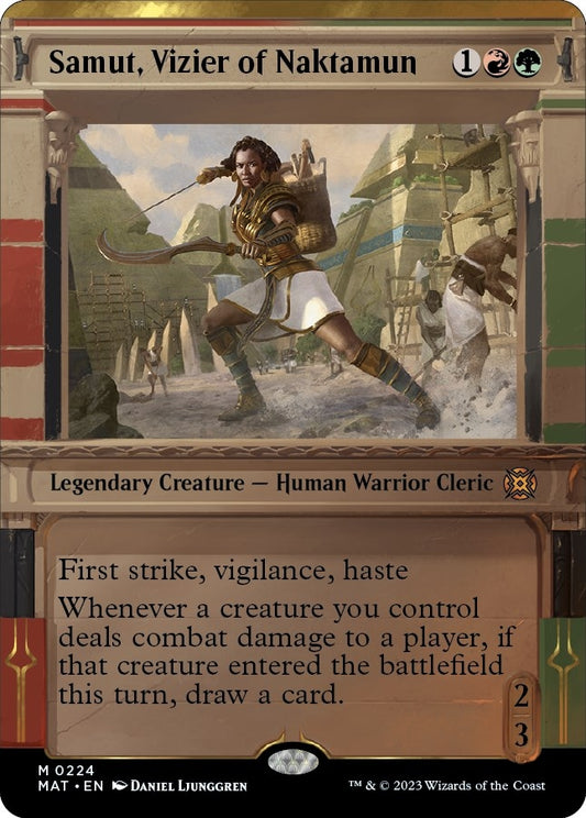 Image for Samut, Vizier of Naktamun (Halo Foil) (224) (March of the Machine: The Aftermath) - Magic: The Gathering
