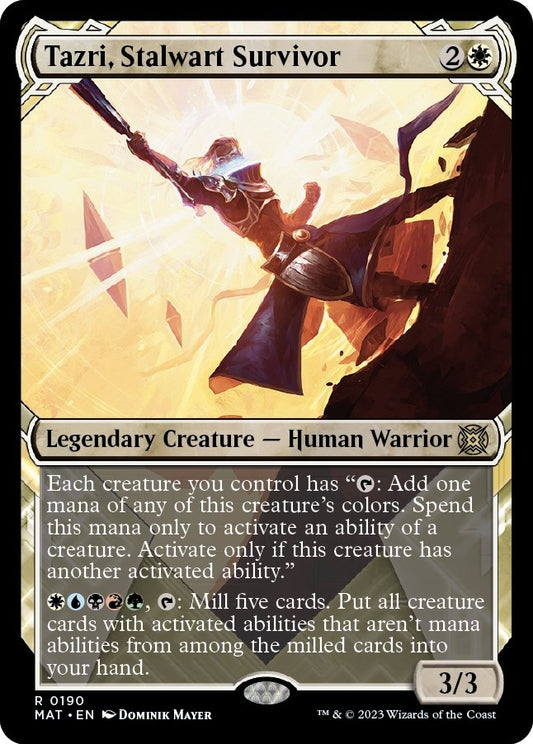 Image for Tazri, Stalwart Survivor (Halo Foil) (190) (March of the Machine: The Aftermath) - Magic: The Gathering