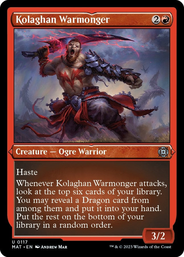 Image for Kolaghan Warmonger (Foil Etched) (117) (March of the Machine: The Aftermath) - Magic: The Gathering