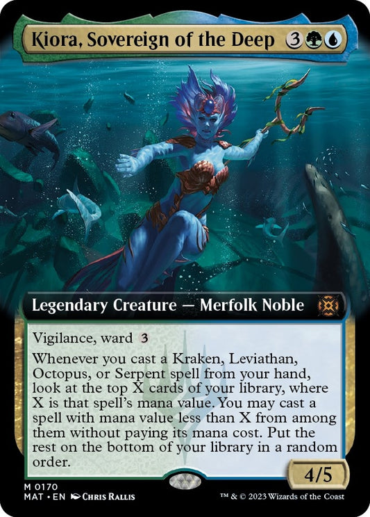 Image for Kiora, Sovereign of the Deep (Extended Art) (170) (March of the Machine: The Aftermath) - Magic: The Gathering