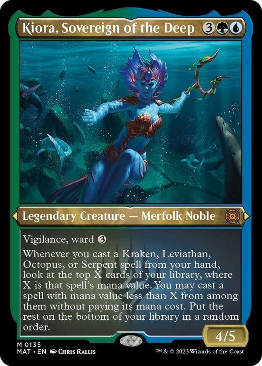 Image for Kiora, Sovereign of the Deep (Foil Etched) (135) (March of the Machine: The Aftermath) - Magic: The Gathering