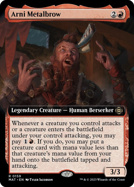Image for Arni Metalbrow (Extended Art) (159) (March of the Machine: The Aftermath) - Magic: The Gathering
