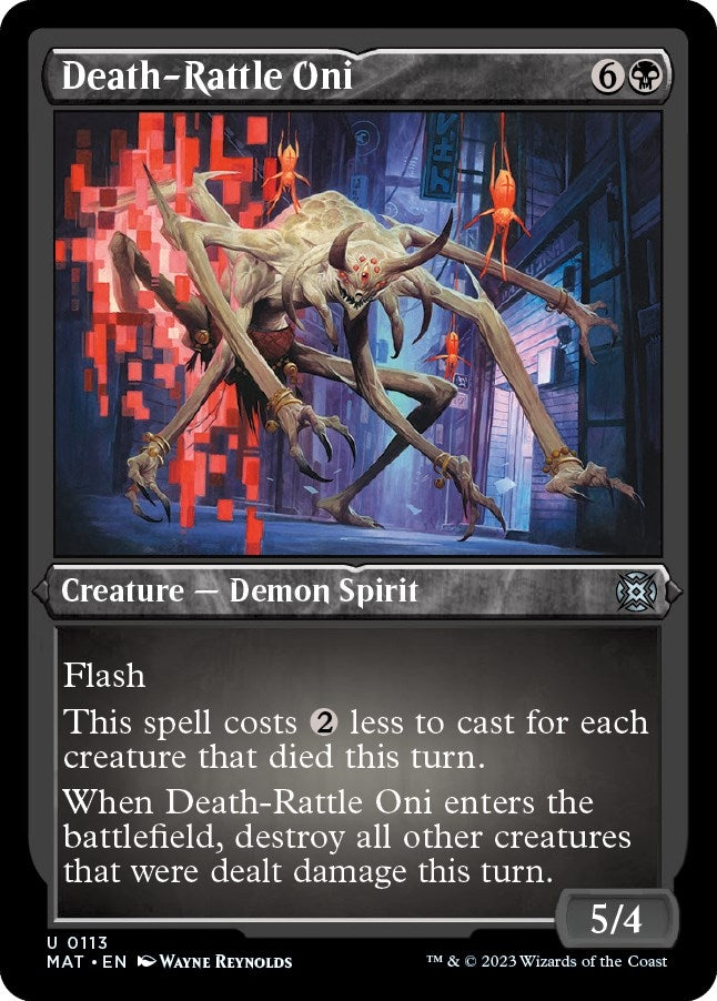 Image for Death-Rattle Oni (Foil Etched) (113) (March of the Machine: The Aftermath) - Magic: The Gathering