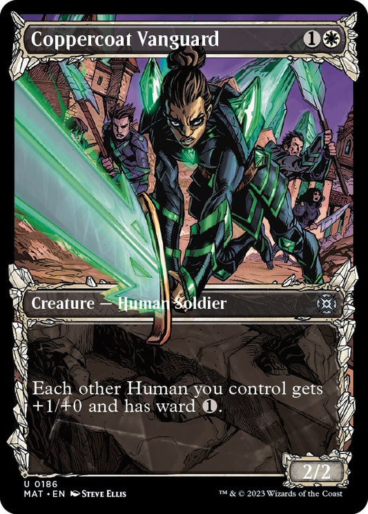 Image for Coppercoat Vanguard (Halo Foil) (186) (March of the Machine: The Aftermath) - Magic: The Gathering