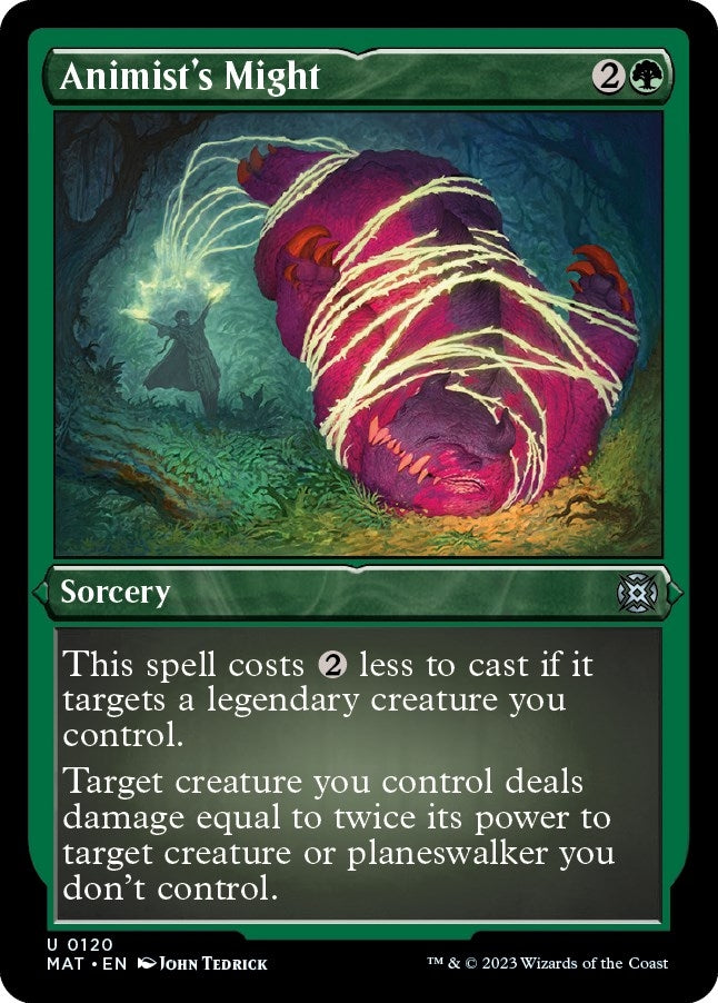 Image for Animist's Might (Foil Etched) (120) (March of the Machine: The Aftermath) - Magic: The Gathering