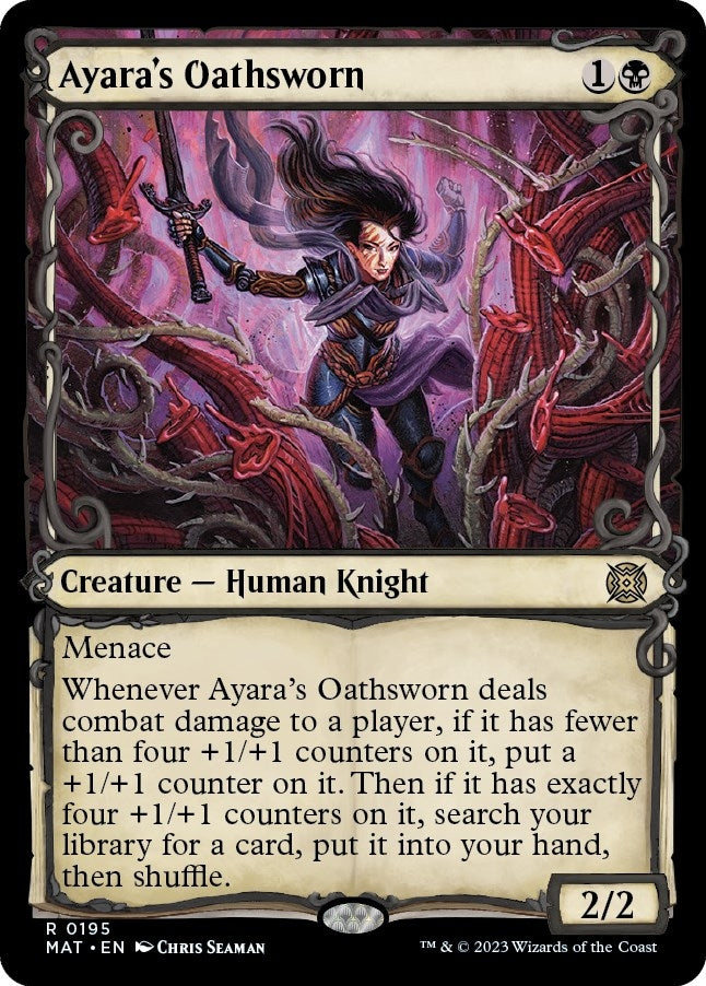 Image for Ayara's Oathsworn (Halo Foil) (195) (March of the Machine: The Aftermath) - Magic: The Gathering