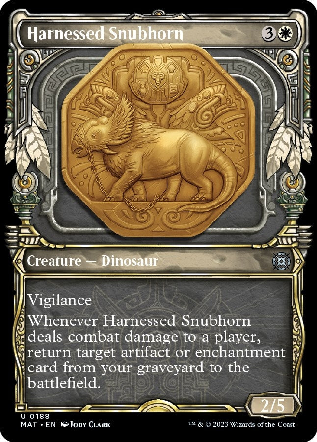 Image for Harnessed Snubhorn (Halo Foil) (188) (March of the Machine: The Aftermath) - Magic: The Gathering