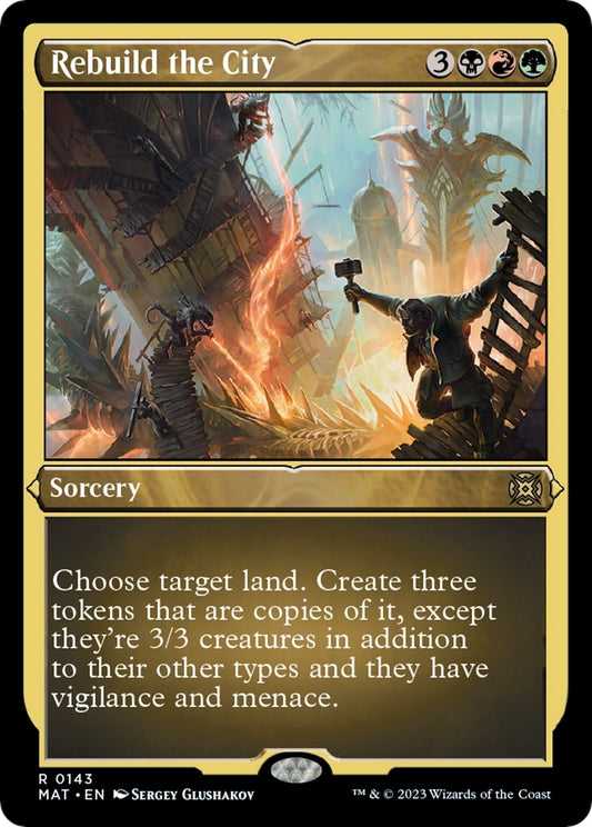 Image for Rebuild the City (Foil Etched) (143) (March of the Machine: The Aftermath) - Magic: The Gathering