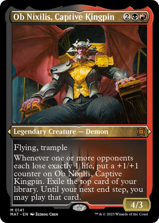 Image for Ob Nixilis, Captive Kingpin (Foil Etched) (141) (March of the Machine: The Aftermath) - Magic: The Gathering