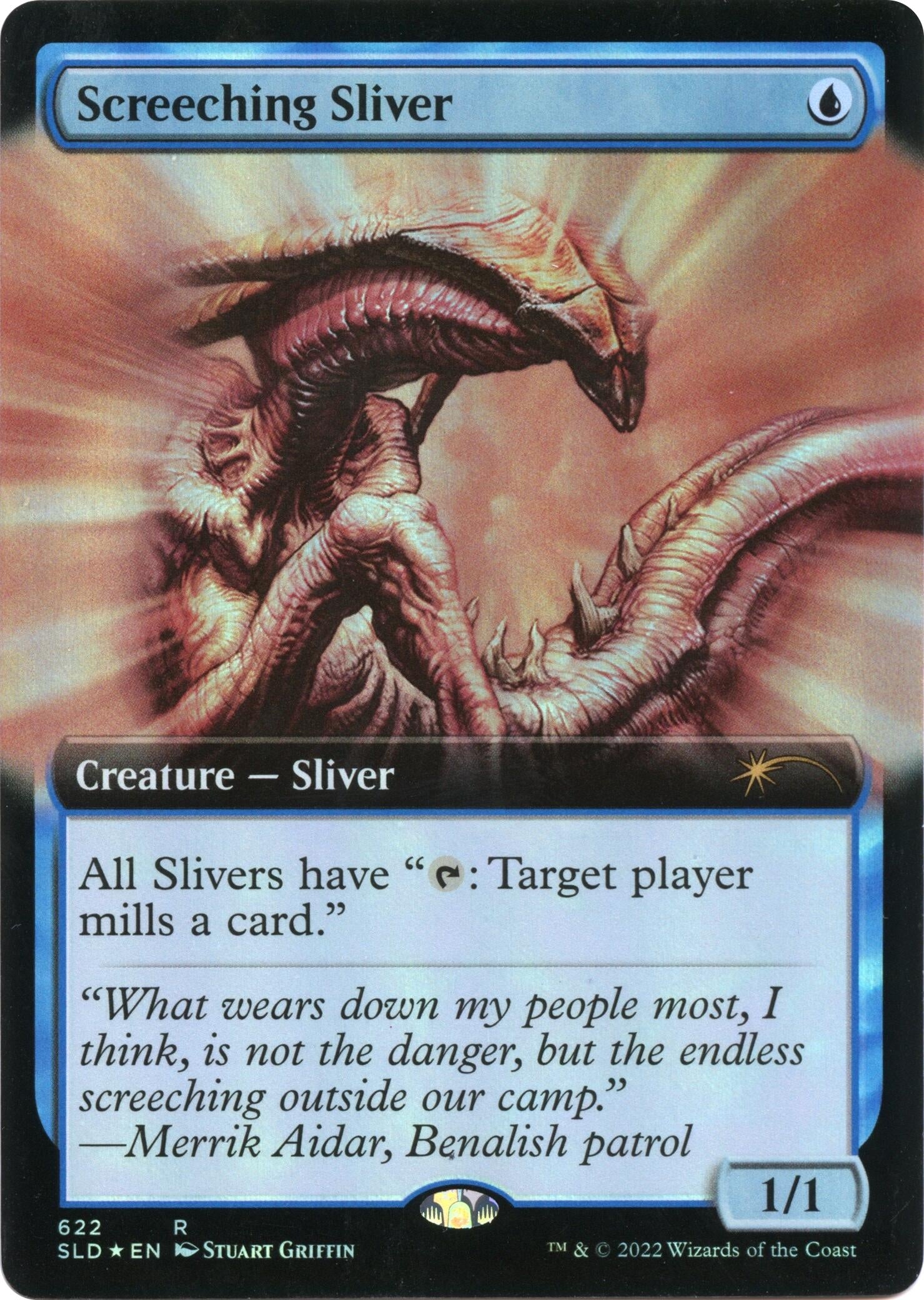 Image for Screeching Sliver (Extended Art) (622) (Secret Lair Drop Series) - Magic: The Gathering