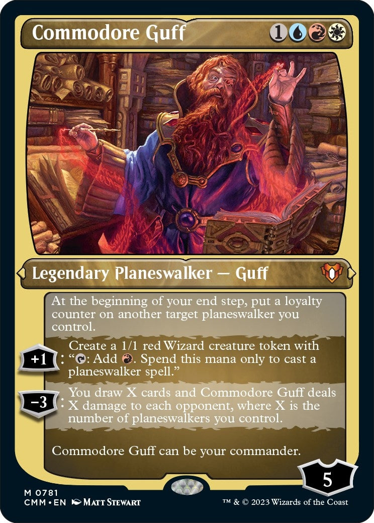 Image for Commodore Guff (Display Commander) (Foil Etched) - Thick Stock (781) (Commander Masters) - Magic: The Gathering