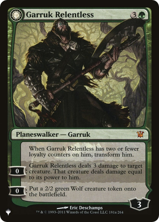 Image for Garruk Relentless (181) (The List Reprints) - Magic: The Gathering