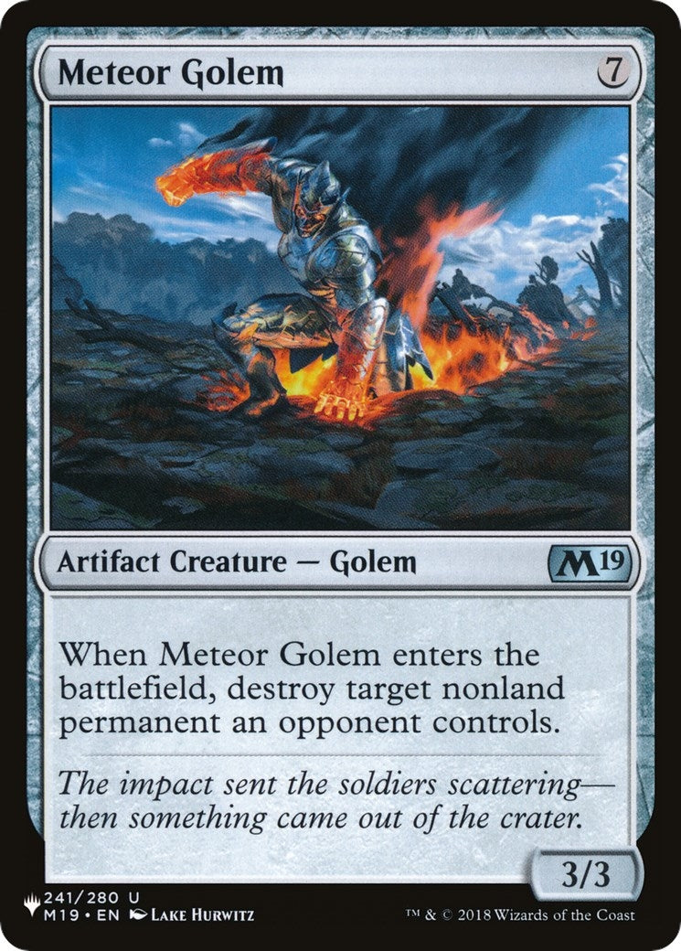 Image for Meteor Golem (241) (The List Reprints) - Magic: The Gathering