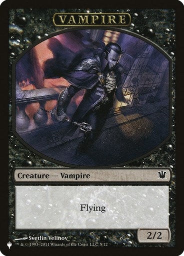 Image for Vampire // Zombie Double-sided Token (5 // 5) (The List Reprints) - Magic: The Gathering