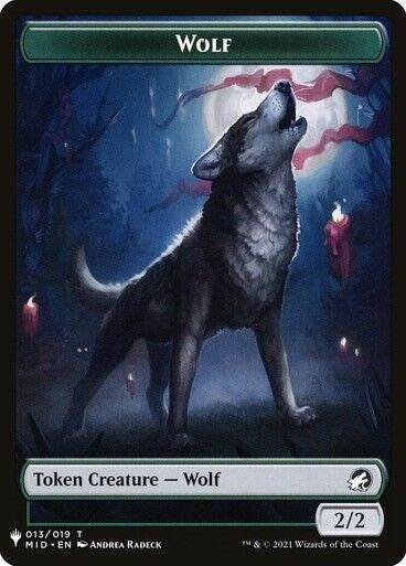 Image for Wolf // Ashaya, the Awoken World Double-Sided Token (13 // 7) (The List Reprints) - Magic: The Gathering