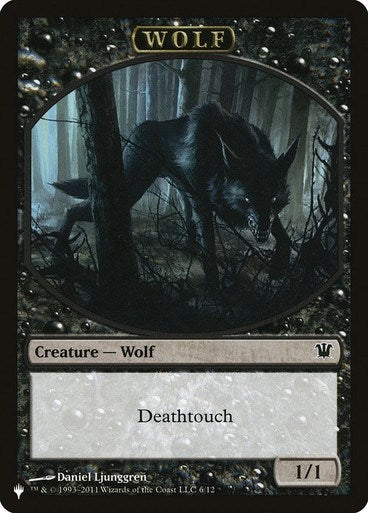 Image for Wolf // Cat Double-Sided Token (6 // 11) (The List Reprints) - Magic: The Gathering