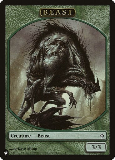 Image for Beast // Emblem - Liliana, Defiant Necromancer Double-Sided Token (1 // 13) (The List Reprints) - Magic: The Gathering