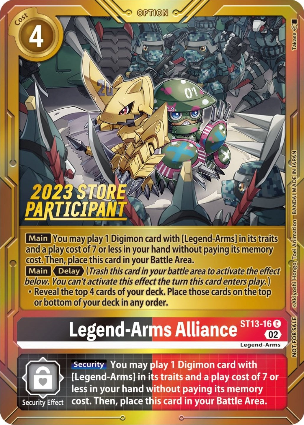 Image for Legend-Arms Alliance (2023 Store Participant) (ST13-16 C) (Starter Deck 13: Ragnaloardmon) - Digimon Card Game