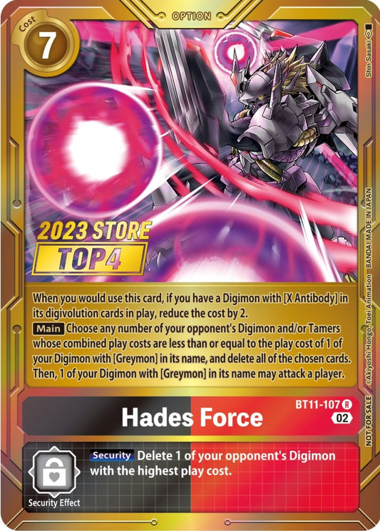 Image for Hades Force (2023 Store Top 4) (BT11-107 R) (Dimensional Phase) - Digimon Card Game