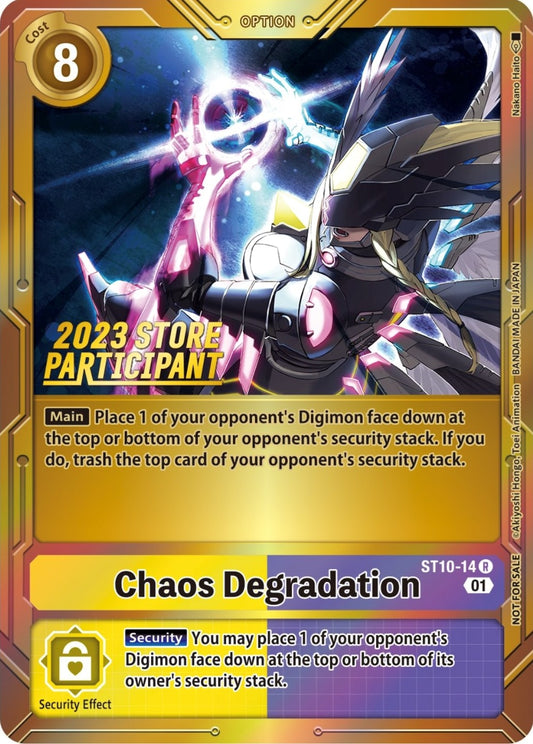 Image for Chaos Degradation (2023 Store Participant) (ST10-14 R) (Starter Deck 10: Parallel World Tactician) - Digimon Card Game
