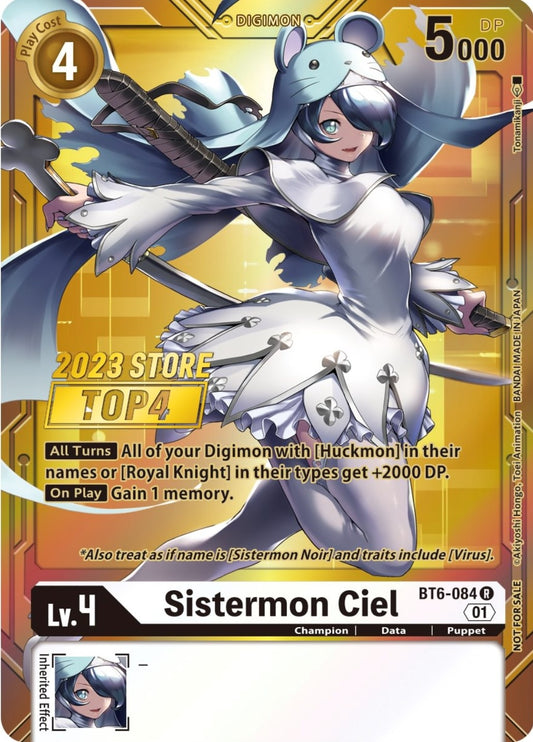 Image for Sistermon Ciel (2023 Store Top 4) (BT6-084 R) (Double Diamond) - Digimon Card Game