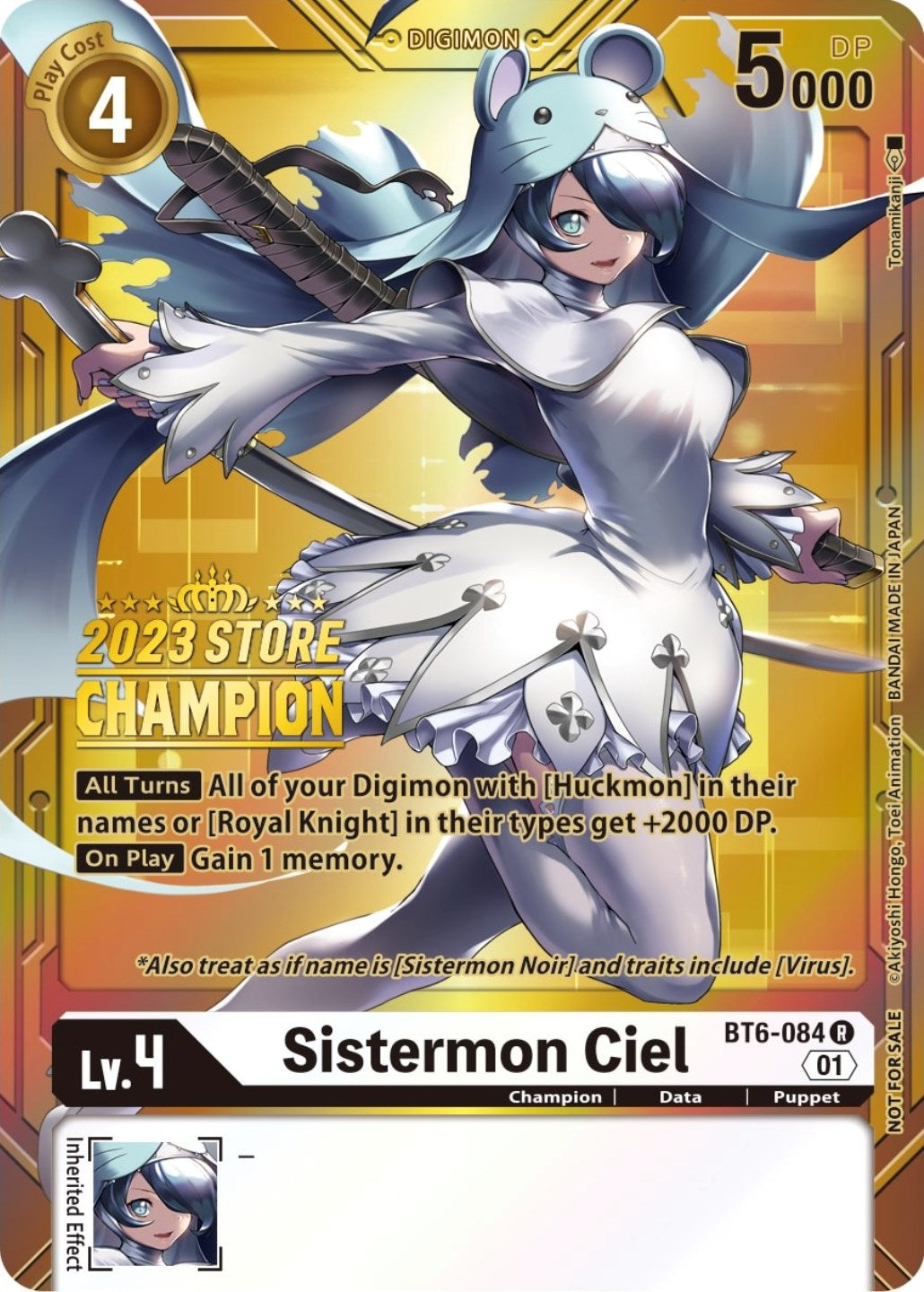 Image for Sistermon Ciel (2023 Store Champion) (BT6-084 R) (Double Diamond) - Digimon Card Game