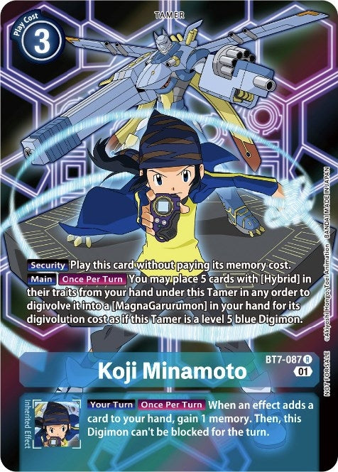 Image for Koji Minamoto (D-Scanner Alternate Art) (BT7-087 R) (Next Adventure) - Digimon Card Game