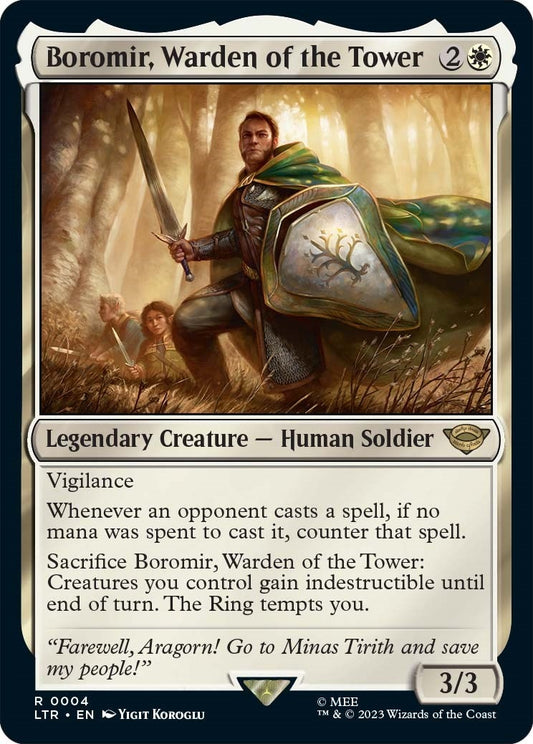 Image for Boromir, Warden of the Tower (4) (Universes Beyond: The Lord of the Rings: Tales of Middle-earth) - Magic: The Gathering