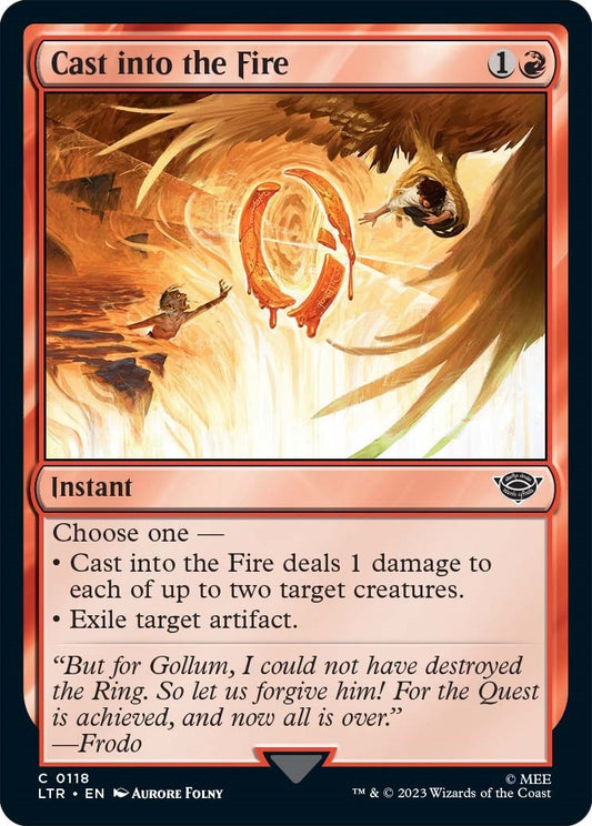 Image for Cast into the Fire (118) (Universes Beyond: The Lord of the Rings: Tales of Middle-earth) - Magic: The Gathering