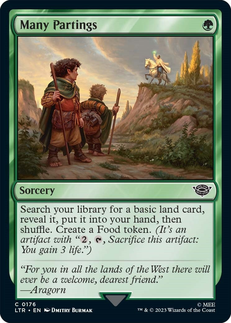Image for Many Partings (176) (Universes Beyond: The Lord of the Rings: Tales of Middle-earth) - Magic: The Gathering
