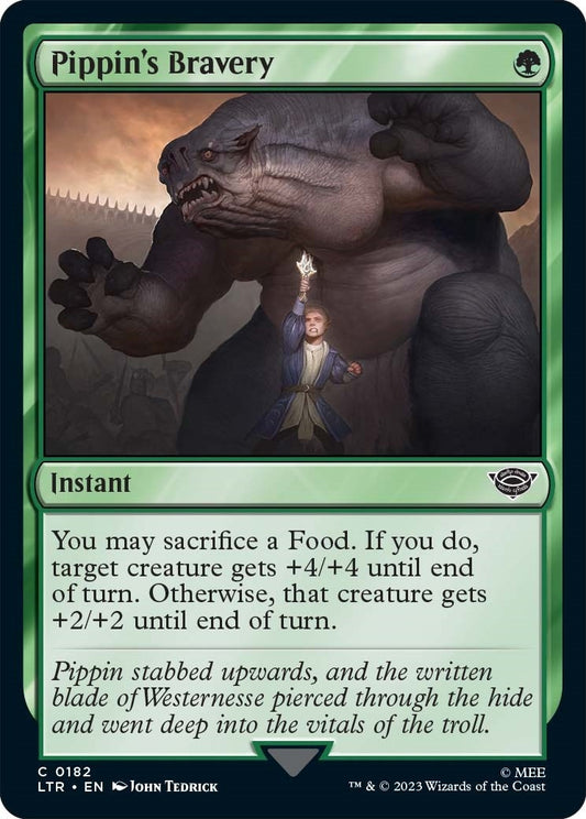 Image for Pippin's Bravery (182) (Universes Beyond: The Lord of the Rings: Tales of Middle-earth) - Magic: The Gathering