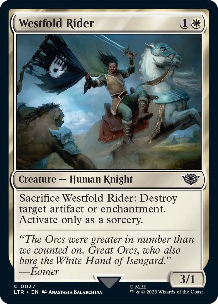 Image for Westfold Rider (37) (Universes Beyond: The Lord of the Rings: Tales of Middle-earth) - Magic: The Gathering