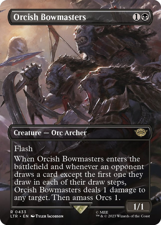 Image for Orcish Bowmasters (Borderless) (433) (Universes Beyond: The Lord of the Rings: Tales of Middle-earth) - Magic: The Gathering